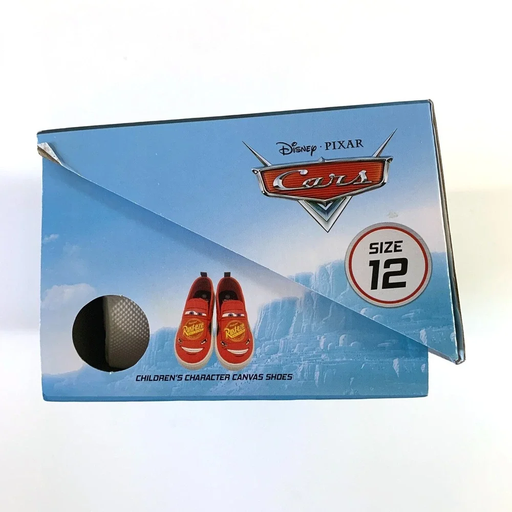 Disney Pixar Cars Lightning McQueen Canvas Slip On Shoes Rust-eze Youth Sz‎ 12